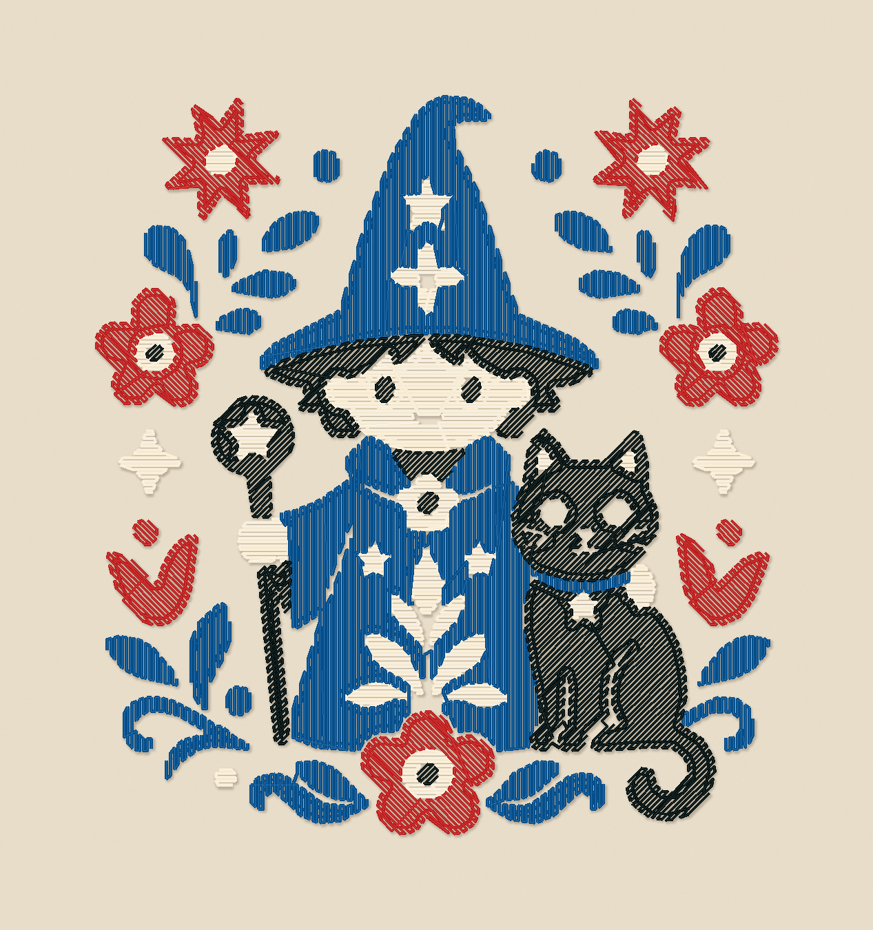 Stitch preview of version 12. Folk art