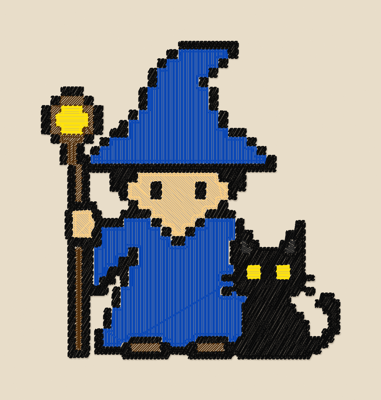 Stitch preview of version 6. Pixel