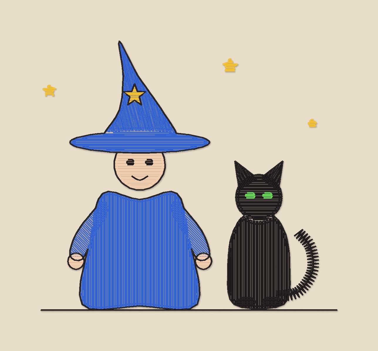 Stitch preview of version 2. The young wizard